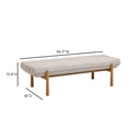 Julianna 56" Textured Performance Fabric Bench