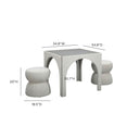 Tomlin Performance Chenille Game Table and Two Ottomans Set