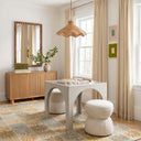 Tomlin Performance Chenille Game Table and Two Ottomans Set