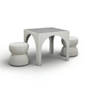 Tomlin Performance Chenille Game Table and Two Ottomans Set