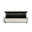 Abby 52" Nubby Fabric Storage Bench