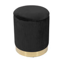 Zoe Performance Velvet Storage Ottoman