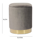 Zoe Performance Velvet Storage Ottoman