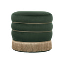 Lakka Performance Velvet Ottoman