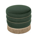 Lakka Performance Velvet Ottoman