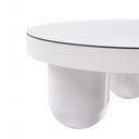 Jasper 33" White Glossy Round Coffee Table