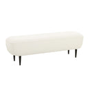 Denise 51" Cream Performance Boucle Bench