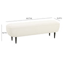 Denise 51" Cream Performance Boucle Bench