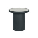 Nautilus Antique Silver Mirrored Round Side Table