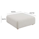 Hangover Cream Performance Boucle Ottoman