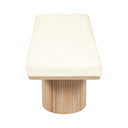 Sagano 48" White Dyed-Yarn Bench