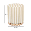 Dex Striped Linen Ottoman