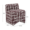 Pippa Geometric Performance Jacquard Weave Accent Stool