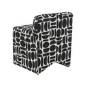 Pippa Geometric Performance Jacquard Weave Accent Stool