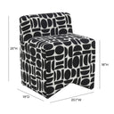 Pippa Geometric Performance Jacquard Weave Accent Stool