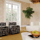 Pippa Geometric Performance Jacquard Weave Accent Stool