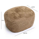 Britt Contract-Grade Vegan Shearling Ottoman