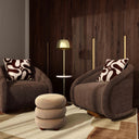 Stefanie Performance Velvet Ottoman