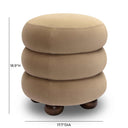 Stefanie Performance Velvet Ottoman