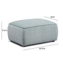 Travie Performance Corduroy Velvet Ottoman