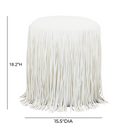 Shag Me Performance Vegan Leather Ottoman