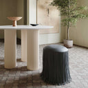 Shag Me Performance Vegan Leather Ottoman