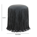 Shag Me Performance Vegan Leather Ottoman