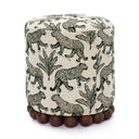 Dex Leopard Performance Jacquard Ottoman