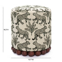 Dex Leopard Performance Jacquard Ottoman