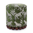 Dex Leopard Performance Jacquard Ottoman
