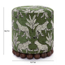Dex Leopard Performance Jacquard Ottoman