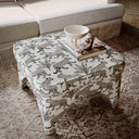 Raji Leopard Performance Jacquard Ottoman