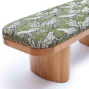 Ollie 48" Olive Green Leopard Performance Jacquard Bench