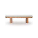 Ollie 56.5" White Performance Boucle Large Bench