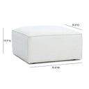 Mindy Performance Chenille Basketweave Ottoman