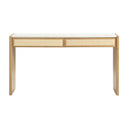 Paige 56" Natural Oak 2-Drawer Console Desk