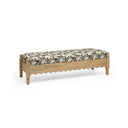Thelma 56" Leopard Performance Jacquard Fabric Bench