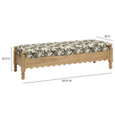 Thelma 56" Leopard Performance Jacquard Fabric Bench