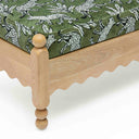 Thelma 56" Leopard Performance Jacquard Fabric Bench
