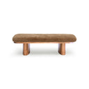 Ollie 56.5" Contract-Grade Straight Vegan Shearling Large Bench