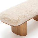Ollie 48" Contract-Grade Straight Vegan Shearling Bench
