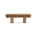 Ollie 48" Contract-Grade Straight Vegan Shearling Bench