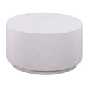 Terrazzo 27.5" Light Speckled Concrete Round Coffee Table