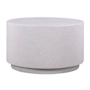 Terrazzo 27.5" Light Speckled Concrete Round Coffee Table