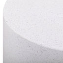 Terrazzo 27.5" Light Speckled Concrete Round Coffee Table