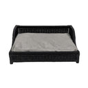 Poppy Black Rattan Small Pet Bed