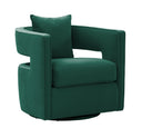 Kennedy Performance Velvet Swivel Accent Chair