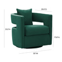 Kennedy Performance Velvet Swivel Accent Chair