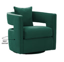Kennedy Performance Velvet Swivel Accent Chair