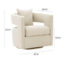 Kennedy Performance Velvet Swivel Accent Chair